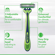 Gillette Sensor3 Sensitive Men's Disposable Razor, 7 Razors
