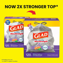 Glad ForceFlex Max Strength Tall Kitchen Drawstring Trash Bags, Gain Lavender 13 gal., 120 ct.