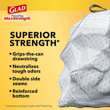 Glad ForceFlex Tall Kitchen Trash Bags With Clorox, Lemon Fresh Bleach Scent 13 gal., 120 ct.