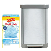 Glad Stainless Steel Trash Can and Bag Bundle - Brands For Less USA