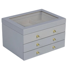 Glass Lift Top Jewelry Box