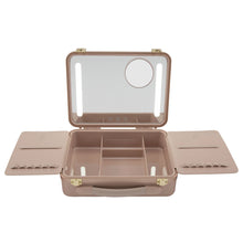 Estuche de belleza Glo Tech con espejo LED, rosa