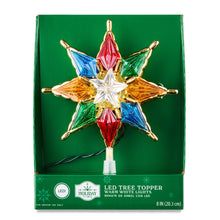 Gold-Trim Star LED Christmas Tree Topper, 8", by Holiday Time