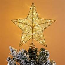Adorno de estrella dorada LED para la punta del árbol de Navidad, 27,3 cm (10,75 pulgadas), de Holiday Time 