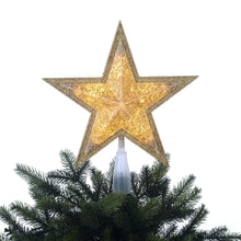 Gold Star LED Christmas Tree Topper, 10.75", by Holiday Time