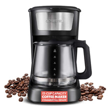 Gourmia One-Touch Coffee Maker 12 Cup with Pause & Serve, Auto Keep Warm, Black