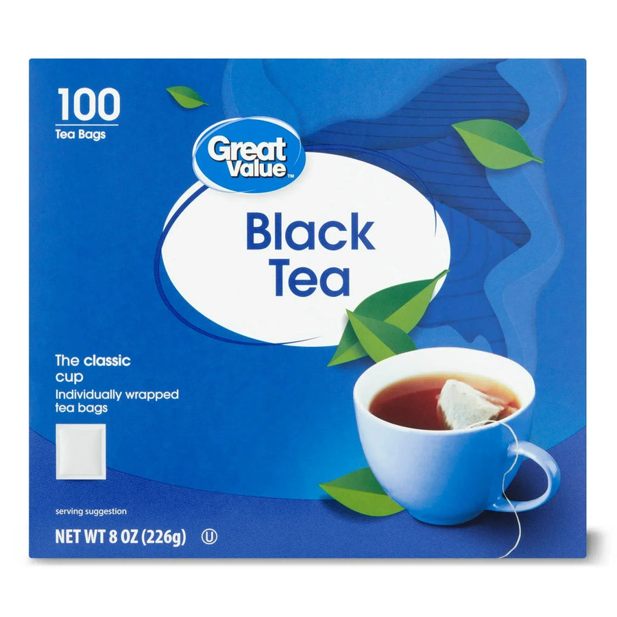 Great Value Black Tea Bags, 8 oz– Brands For Less USA