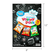 Great Value Mini Alphabet, Chippers & Oatmeal Cookies Variety Pack, 1 oz, 30 Snack Packs - Brands For Less USA