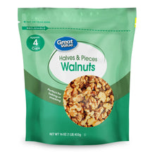 Great Value Walnuts Halves & Pieces, 16 oz - Brands For Less USA