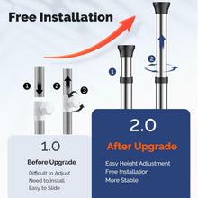 HAMITORCornerShowerCaddyTensionPoleQuickInstallation4-TierRustproofBathroomOrganizerShelvesforBathtubShampooStorage-47-121inchAdjustableFloorStandingBathRackHolder3 - Brands For Less USA