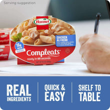 HORMEL COMPLEATS Chicken Alfredo, Shelf-Stable, Packaged Meals, 16 grams Protein, 10 oz Plastic Microwaveable Tray
