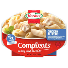 HORMEL COMPLEATS Chicken Alfredo, Shelf-Stable, Packaged Meals, 16 grams Protein, 10 oz Plastic Microwaveable Tray