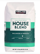 Kirkland Signature House Blend Whole Bean Coffee, Medium Roast, 2.5 lbs