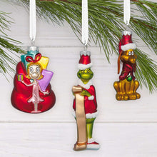 Hallmark Licensed How the Grinch Stole Christmas! Glass Ornaments, Set of 4