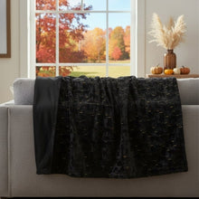 Halloween Embroidered Faux Fur Throw
