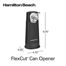Hamilton Beach 76611FG FlexCut Electric Can Opener, Cordless & Rechargeable, Black with Chrome Accents - Brands For Less USA