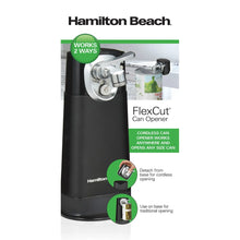 Hamilton Beach 76611FG FlexCut Electric Can Opener, Cordless & Rechargeable, Black with Chrome Accents - Brands For Less USA