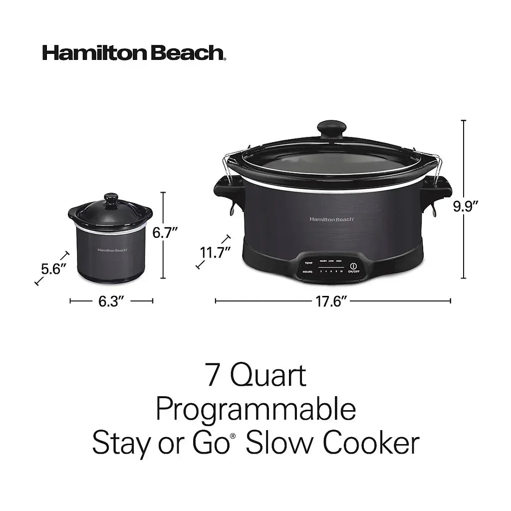 Hamilton Beach Programmable Stay or Go Cooker, 7 Quart– Brands For Less USA