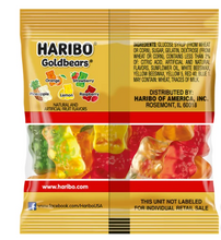 Haribo Goldbears Gummi Candy, Mini Bags, 0.4 oz, 125-count
