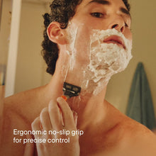 Harry's Shaving Razor for Men with 2 Razor Blade Refill Cartridges, Glacier Blue