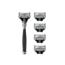 Harry's Winston Razor Handle for Men, Includes 5 Razor Blade Cartridges, Ink Chrome