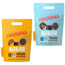 Havanna Mini Alfajores, Chocolate and Mar de Plata, 2 Bag Bundle, 31 Total Pieces