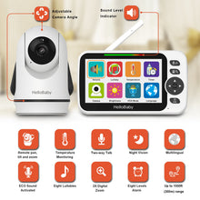 HelloBaby HB6352 Video Baby Monitor – 5″ LCD, No Wifi, Pan-Tilt-Zoom, 1000 ft Range
