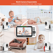 HelloBaby HB6352 Video Baby Monitor – 5″ LCD, No Wifi, Pan-Tilt-Zoom, 1000 ft Range