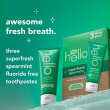 Hello Superfresh Fluoride Free Toothpaste, 5.0 oz., 3 pk.