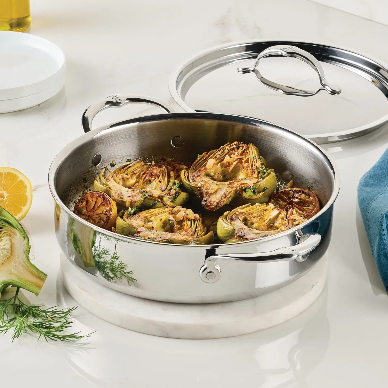 Hestan ProBond Luxe Stainless Steel Braiser, 3.5 qt.– Brands For Less USA