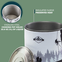 Estufa portátil y sistema de cocina Hike Crew: estufa exterior de propano de 1 quemador con olla de 1 litro y placa de cocción 