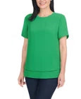 Hilary Radley Women's Short Sleeve Blouse