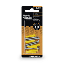 Hillman-Ribbed-Plastic-Anchor-Screws-Yellow-4-6-x-7-8_5a96a1d1-ac08-4dfd-9faf-2db468373745.bb1fa4010b1f054fc444f9f9da72f590 - Brands For Less USA