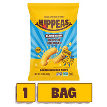 Hippeas Flavor Blast! Trippin' Cheddar Baked Chickpea Puffs, 13 oz. (PACK OF 3 )