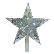 Hofert 9.5" Lighted Clear Twinkling 5-Point Star Christmas Tree Topper - Clear White LED Lights