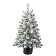 24 in Pre-Lit Cooper Flocked Spruce Artificial Christmas Tree with 35 Clear LED Lights and Stand, by Holiday Time