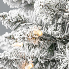 24 in Pre-Lit Cooper Flocked Spruce Artificial Christmas Tree with 35 Clear LED Lights and Stand, by Holiday Time