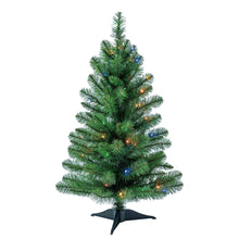 3' Pre-Lit Winston Pine Artificial Christmas Tree with Multicolor LED Lights, by Holiday Time