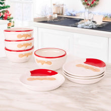 Home Essentials 8-piece Santa Face Plate & Bowl Set
