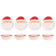 Home Essentials 8-piece Santa Face Plate & Bowl Set