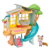 Honey Bee Acres 10in Treetop Hideaway Dollhouse with Miniature Figure, 21 Pieces, Children Ages 3+