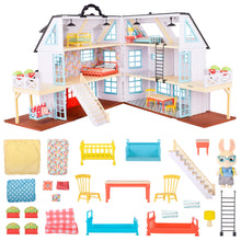 Honey Bee Acres Buzzby Farmhouse – 25 Piece Three-Story Country Dollhouse with Furniture & Exclusive Rabbit Figure – Doll Playset for Kids Ages 3+ - Brands For Less USA
