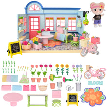 Honey Bee Acres In Bloom Flower Shop Dollhouse – 59 small accessories, Pretend Set for Kids Ages 3+