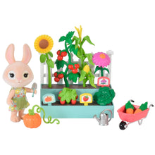 Honey Bee Acres Time to Garden Playset – 16 Piece Miniature Dollhouse Set with Bunny Figure, Wheelbarrow, Vegetables & More&nbsp; – Dolls for Kids Ages 3+ - Brands For Less USA