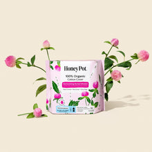 Honey Pot 100% Organic Cotton Cover Peri-menopause All Day and Night Pad, 11 Count (PACK OF 3 )