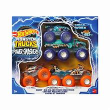 Paquete múltiple de camiones monstruo Hot Wheels HWMT Big Rig y Truck