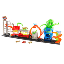 Hot Wheels Octo Carwash and 3 Color Reveal Cars