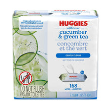 Huggies Scented Wipes with Cucumber & Green Tea, 3 Flip-Top Packs, 168 Total Count