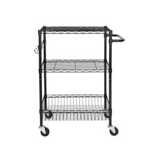 Hyper Tough 3-Tier New Multipurpose Rolling Cart, Black Color, 495lbs Load Capacity