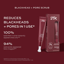 ITK Skincare Blackhead and Pore Scrub Exfoliating, Skincare Treatment with Salicylic Acid, 0.5fl oz